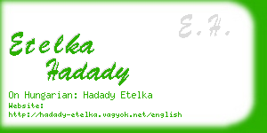 etelka hadady business card